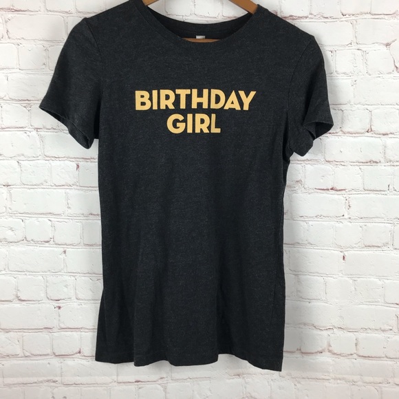 NWOT Baileys Birthday Girl Grey Short Sleeved Tee
